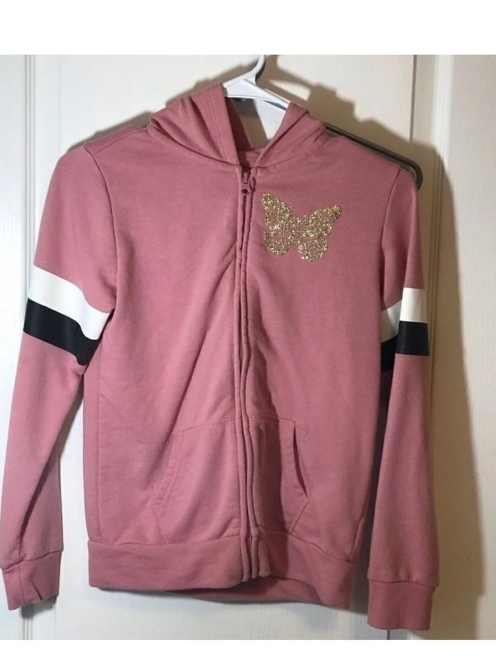 The Children's Place Dusty Rose Hoodie with Gold Butterfly